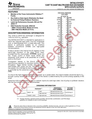 74ALVCH16271DLG4 datasheet  